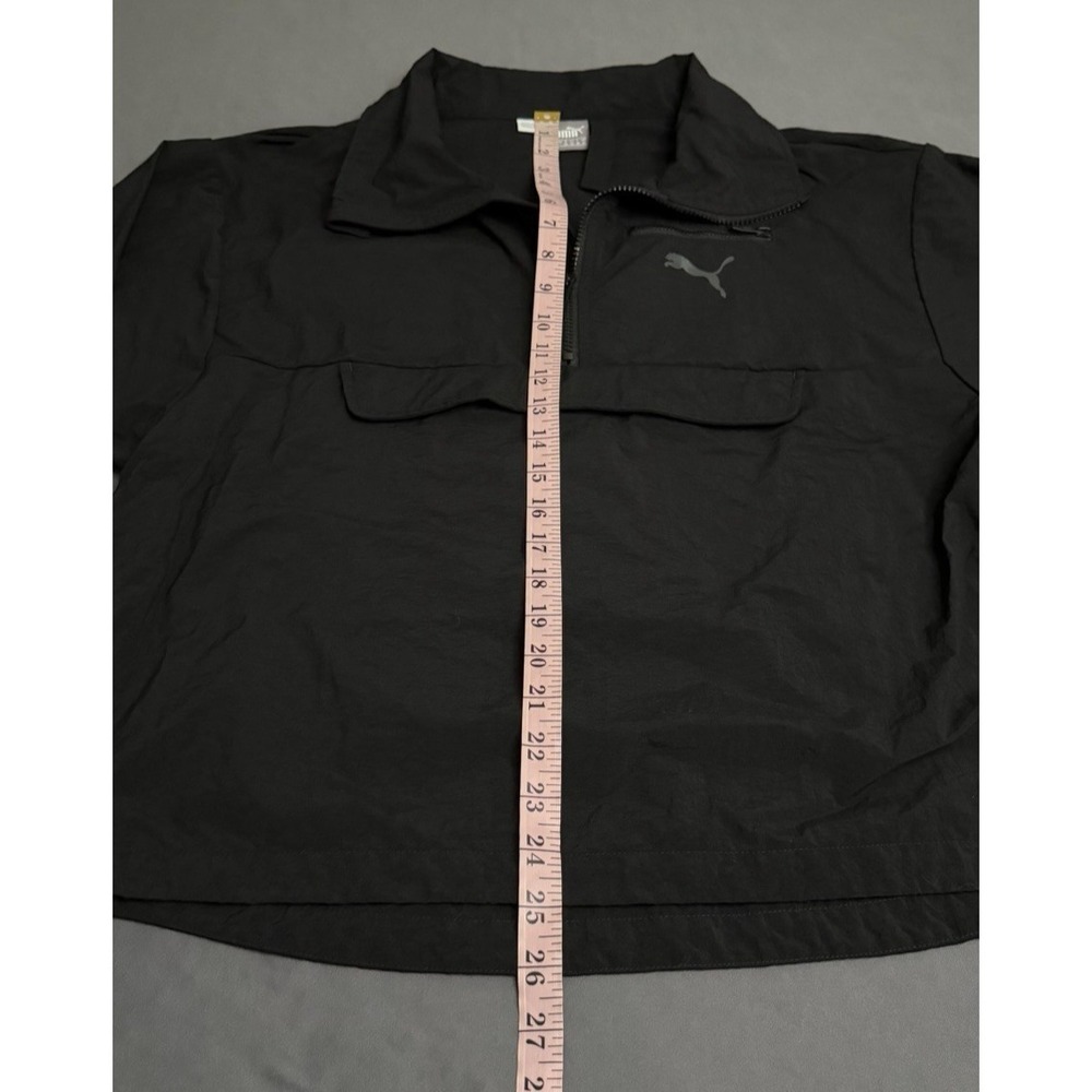 Puma Half Zip Pullover Windbreaker Jacket Women's Size Small Black Lightweight - Picture 4 of 14